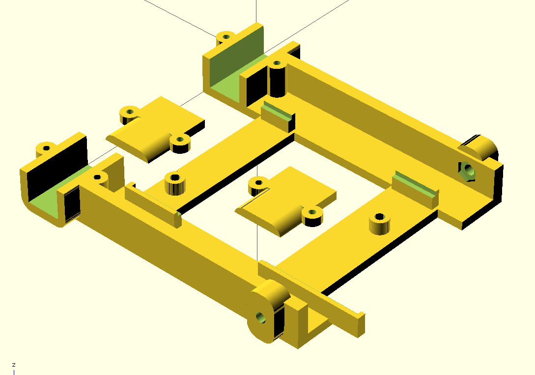 A CAD model of a small part of the base of my robot